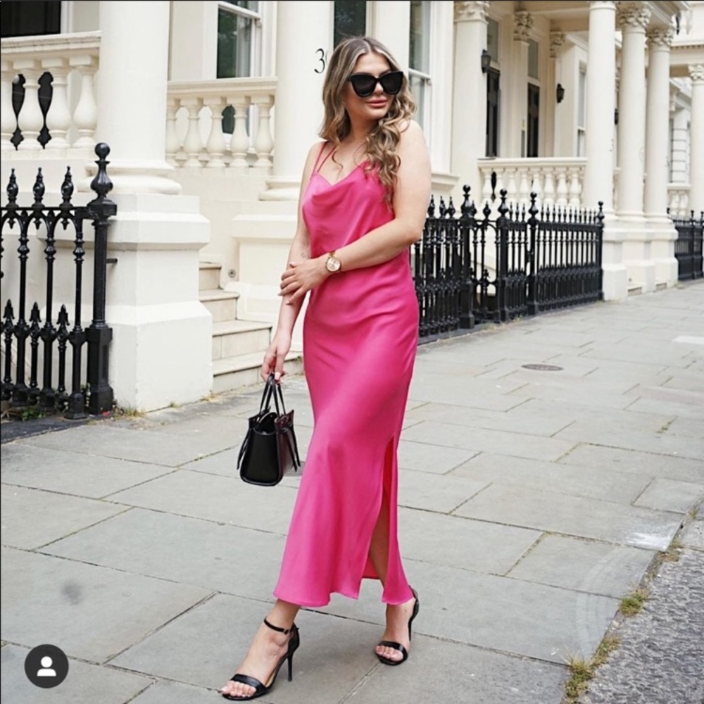 ZARA SATIN LINGERIE STYLE DRESS - Picture 8 of 13